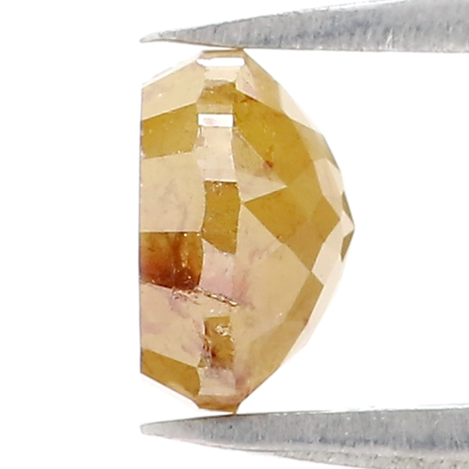 1.74 CT Natural Loose Round Rose Cut Diamond Yellow Color Round Shape Diamond 6.80 MM Natural Yellow Color Round Rose Cut Diamond LQ9856