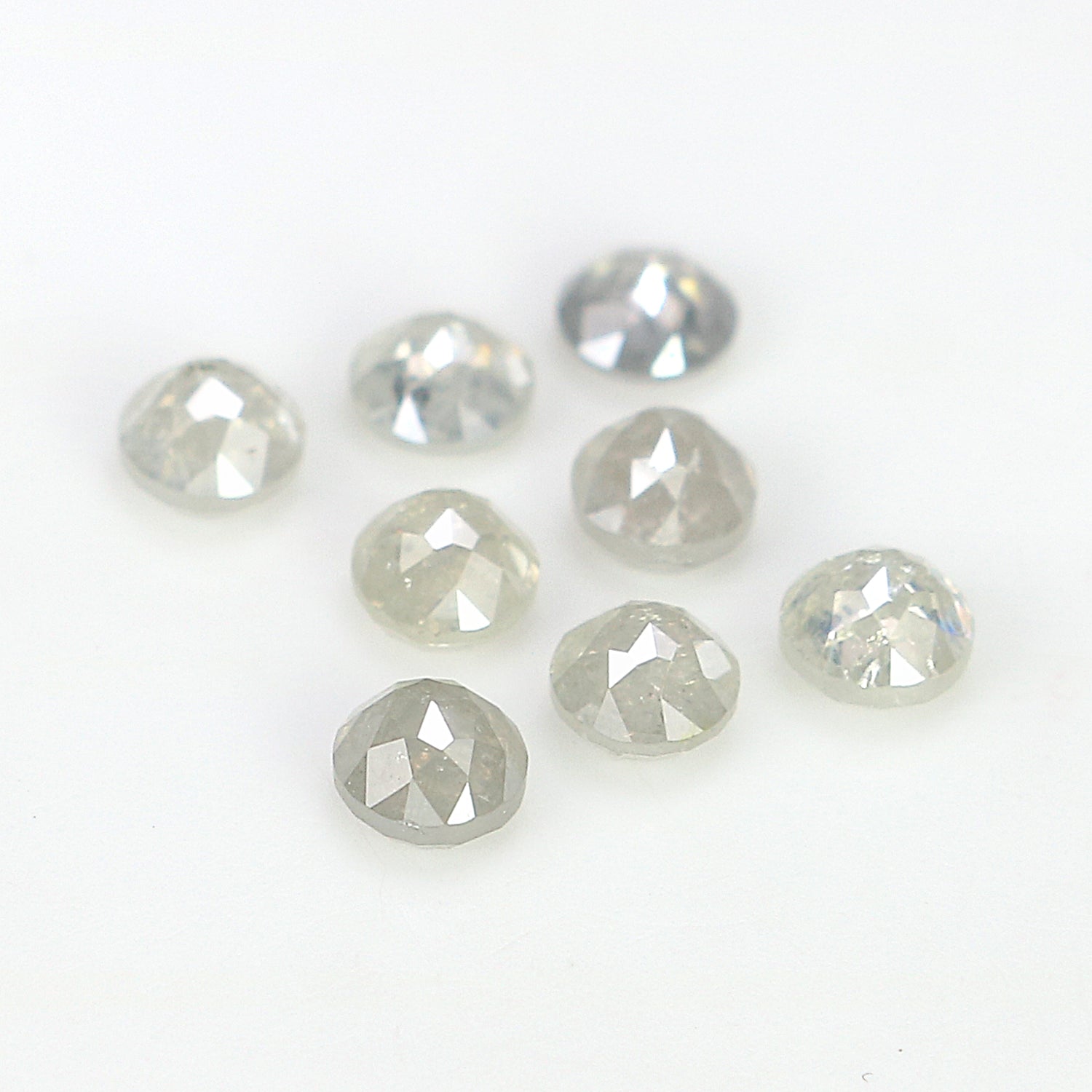 1.46 CT Natural Loose Round Rose Cut Diamond Grey Color Round Shape Diamond 3.20 MM Natural Loose Grey Color Round Rose Cut Diamond LQ3261