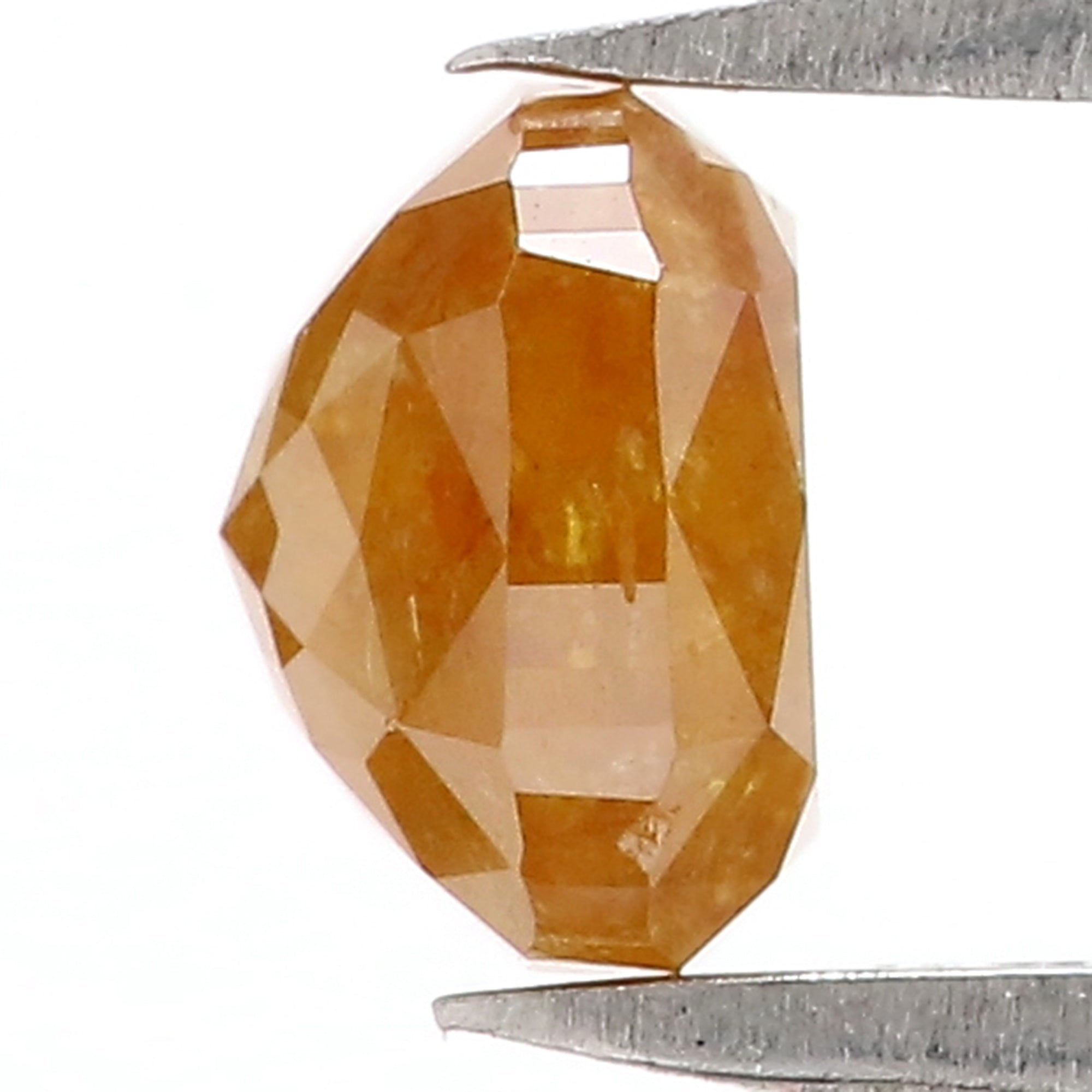 1.50 CT Natural Loose Cushion Shape Diamond Yellow Color Cushion Cut Diamond 6.15 MM Natural Brown Color Cushion Rose Cut Diamond QL9258