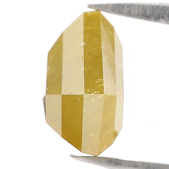 2.52 CT Natural Loose Shield Shape Diamond Yellow Color Shield Diamond 7.70 MM Natural Loose Yellow Diamond Shield Rose Cut Diamond QL9615