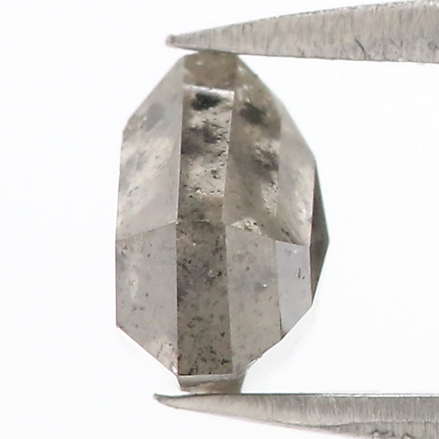 1.29 Ct Natural Loose Shield Shape Diamond Salt And Pepper Shield Shape Diamond 6.00 MM Natural Gray Color Shield Rose Cut Diamond QK2172