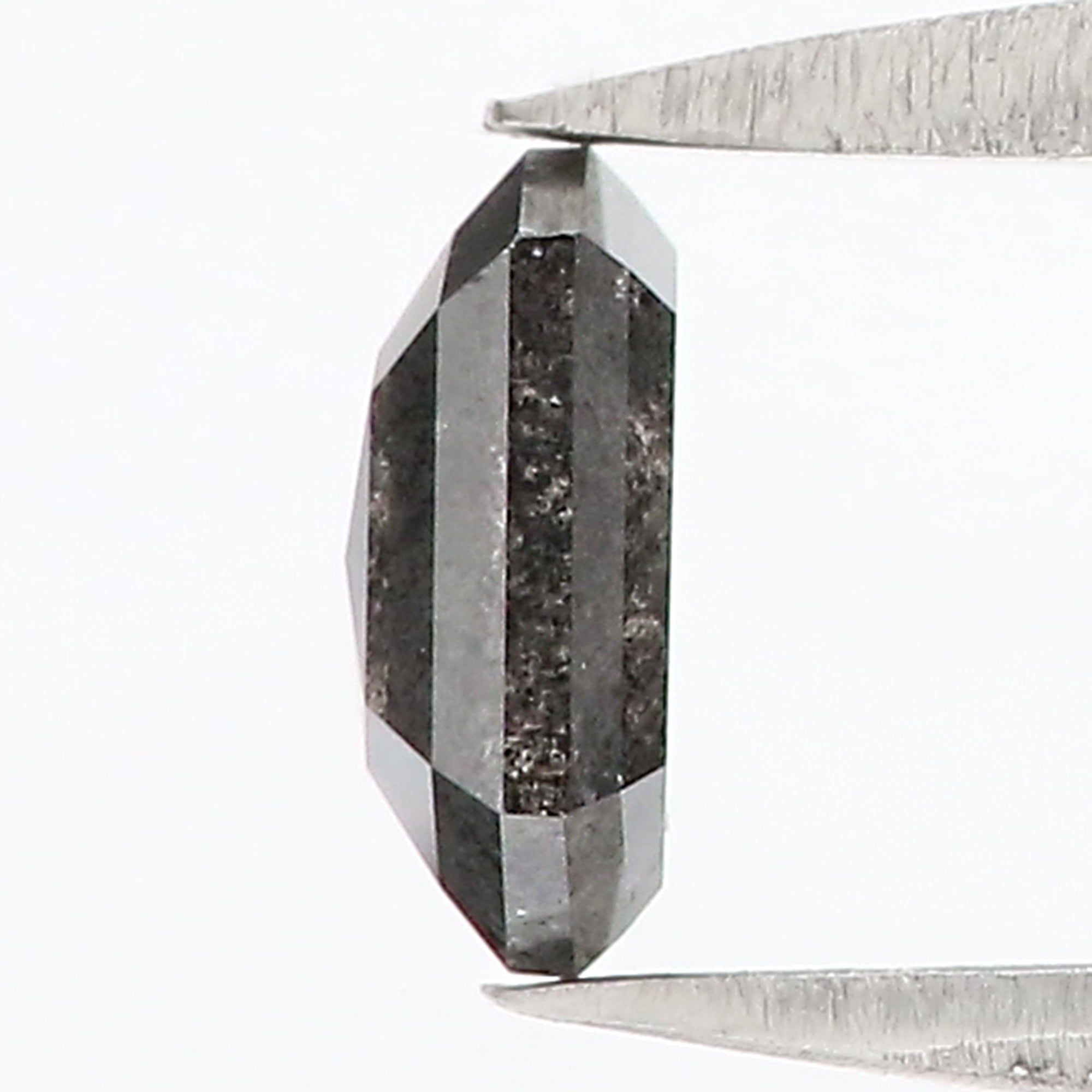 0.59 CT Natural Loose Hexagon Cut Diamond Salt And Pepper Hexagon Diamond 5.85 MM Natural Loose Black Grey Color Hexagon Cut Diamond QL935