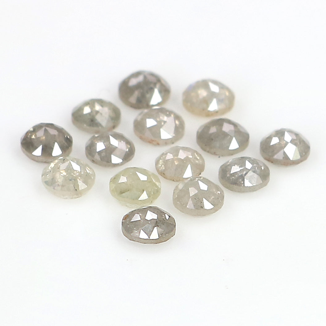 1.31 Ct Natural Loose Round Rose Cut Diamond Salt And Pepper Round Shape Diamond 2.50 MM Natural Grey Color Round Rose Cut Diamond LQ1572