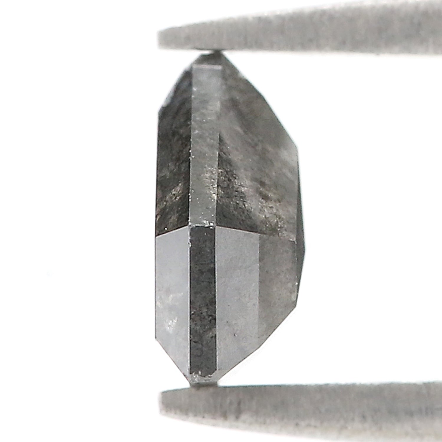 1.63 CT Natural Loose Shield Diamond Black Grey Color Diamond 7.25 MM Natural Loose Diamond Salt And Pepper Shield Rose Cut Diamond QL9263