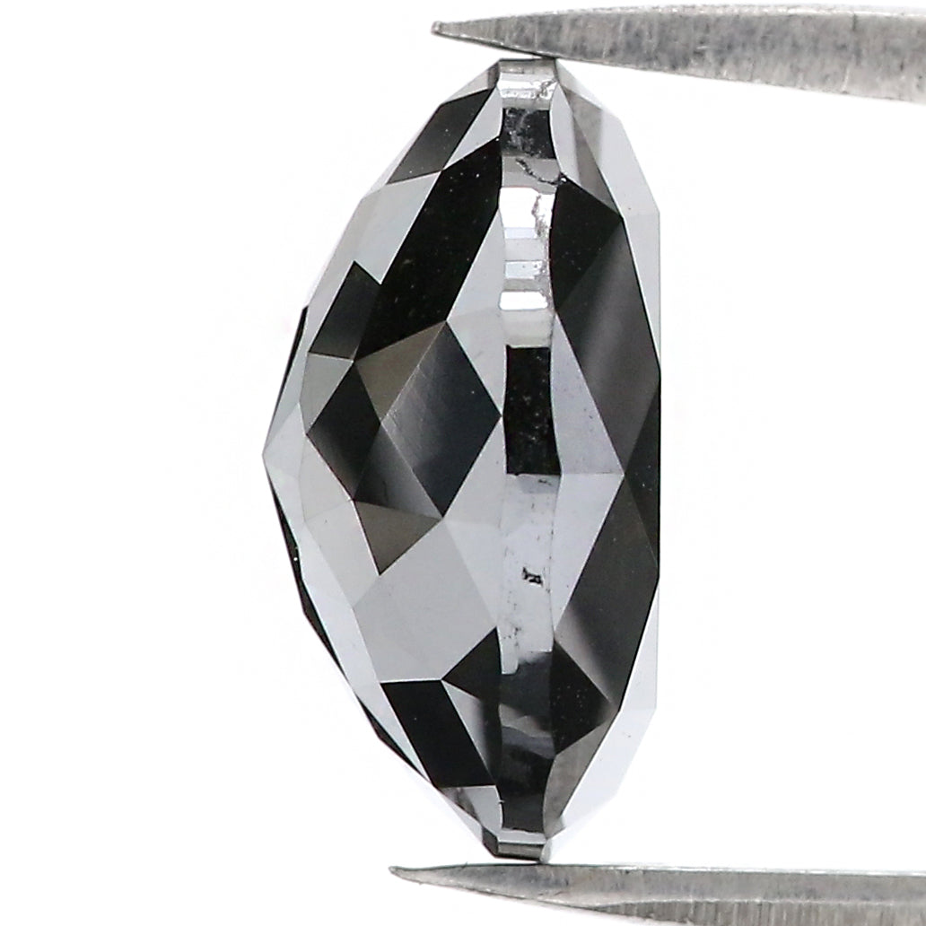 7.24 CT Natural Loose Round Shape Diamond Black Color Round Diamond 12.05 MM Natural Loose Black Color Round Rose Cut Diamond LQ3117