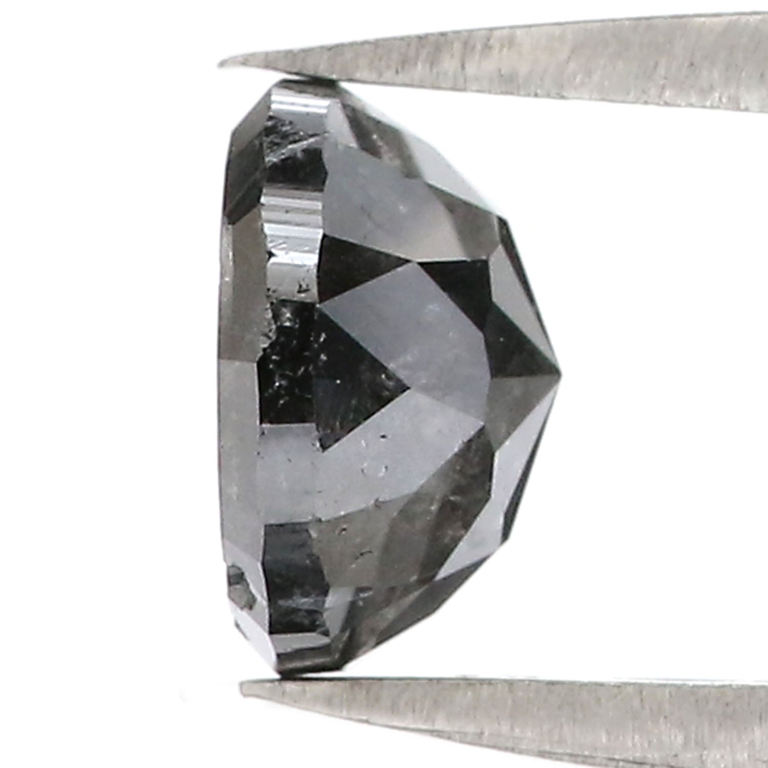 1.88 CT Natural Loose Oval Shape Diamond Black Color Oval Cut Diamond 7.60 MM Natural Loose Black Color Diamond Oval Rose Cut Diamond QK1713