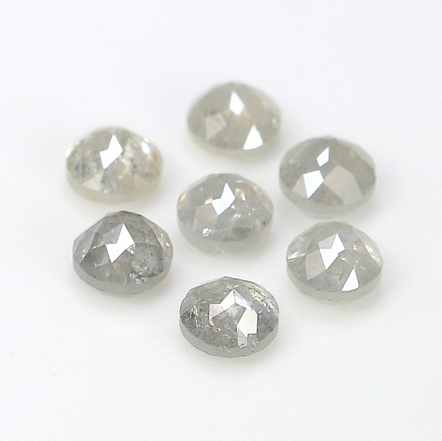 1.26 CT Natural Loose Round Rose Cut Diamond Grey Color Round Shape Diamond 3.20 MM Natural Loose Grey Color Round Rose Cut Diamond LQ3262