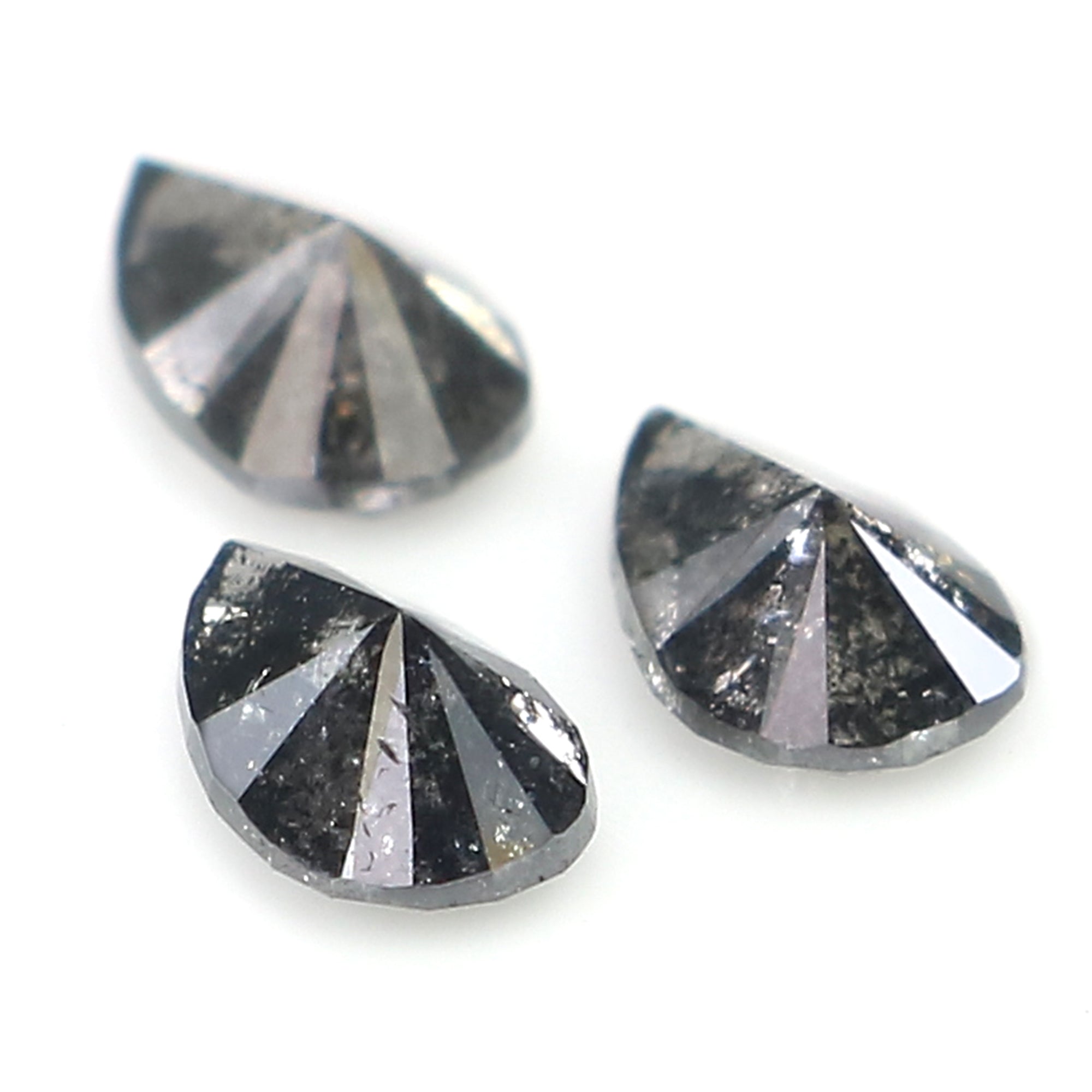 0.65 CT Natural Loose Pear Shape Diamond Salt And Pepper Pear Cut Diamond 4.90 MM Natural Black Grey Color Pear Brilliant Cut Diamond LQ1968