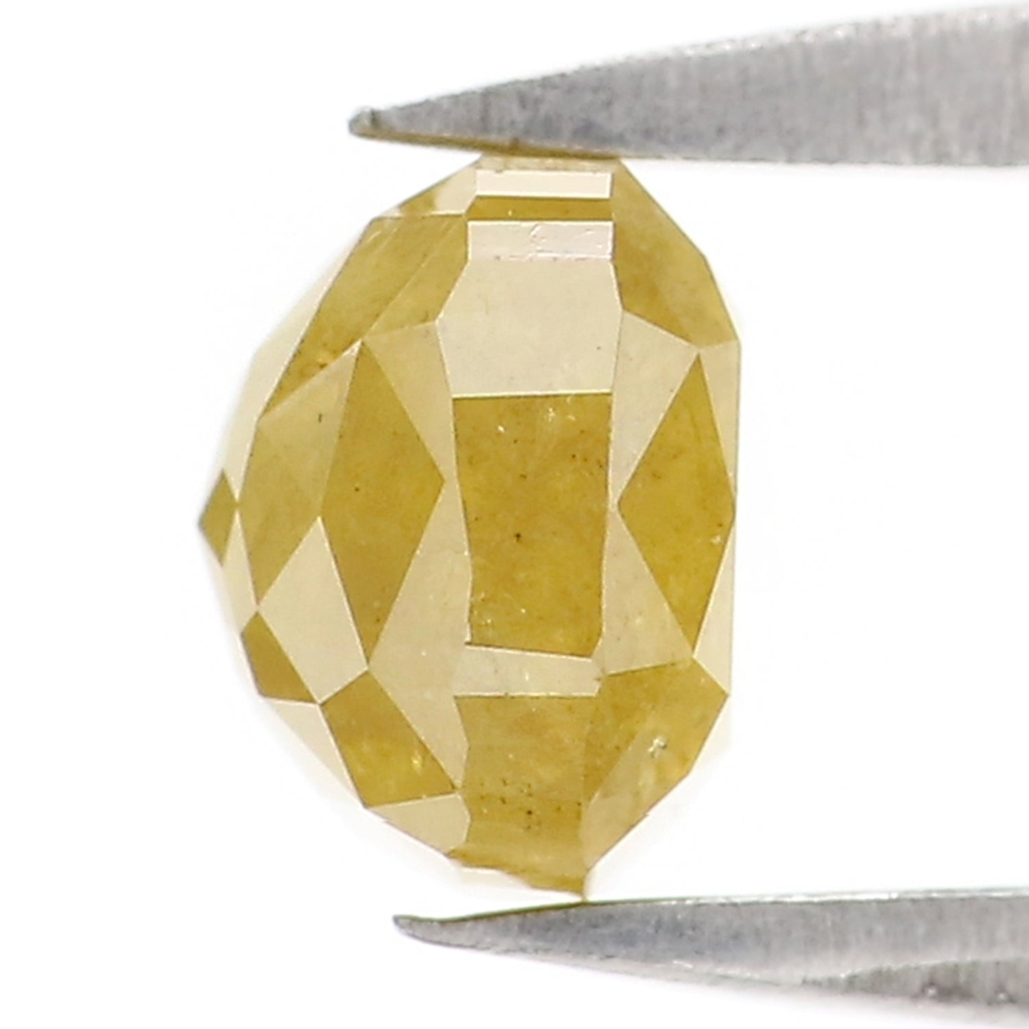 1.14 CT Natural Loose Cushion Shape Diamond Yellow Color Cushion Cut Diamond 5.35 MM Natural Yellow Color Cushion Rose Cut Diamond KQ2015