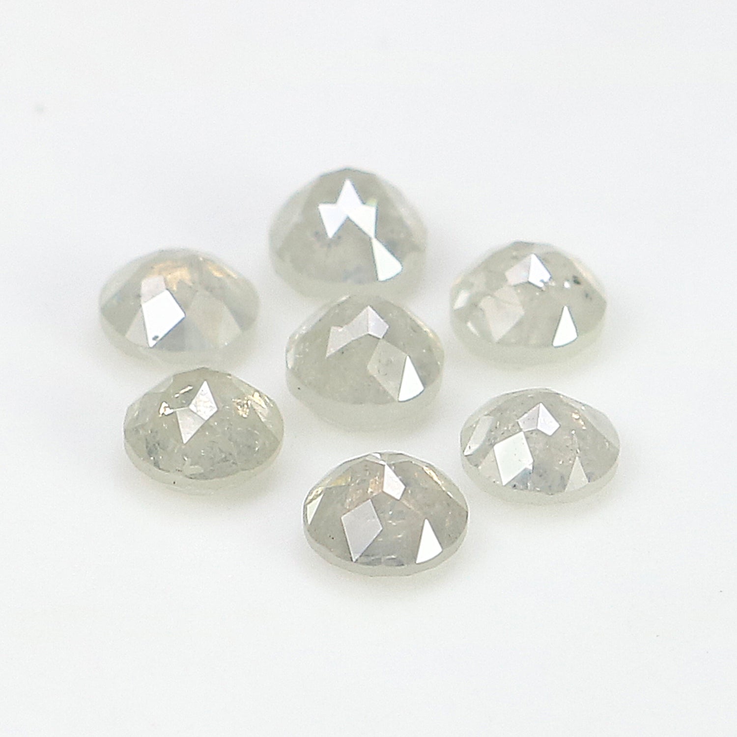 1.45 CT Natural Loose Round Rose Cut Diamond Grey Color Round Shape Diamond 3.40 MM Natural Loose Grey Color Round Rose Cut Diamond LQ3268