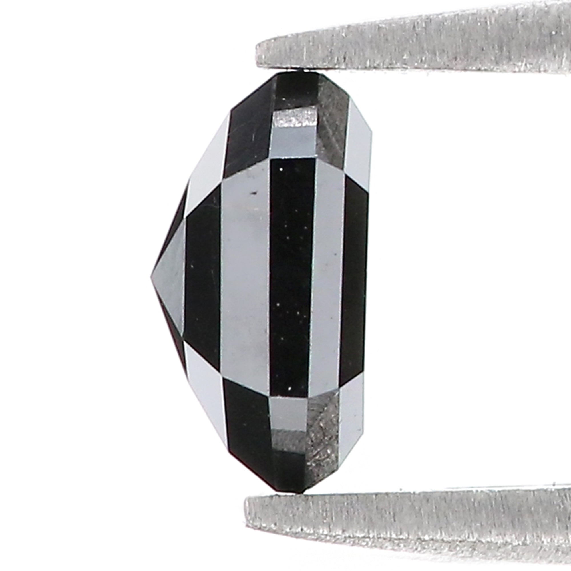 1.35 CT Natural Loose Hexagon Shape Diamond Black Hexagon Rose Cut Diamond 7.20 MM Natural Loose Black Color Hexagon Rose Cut Diamond QL9787