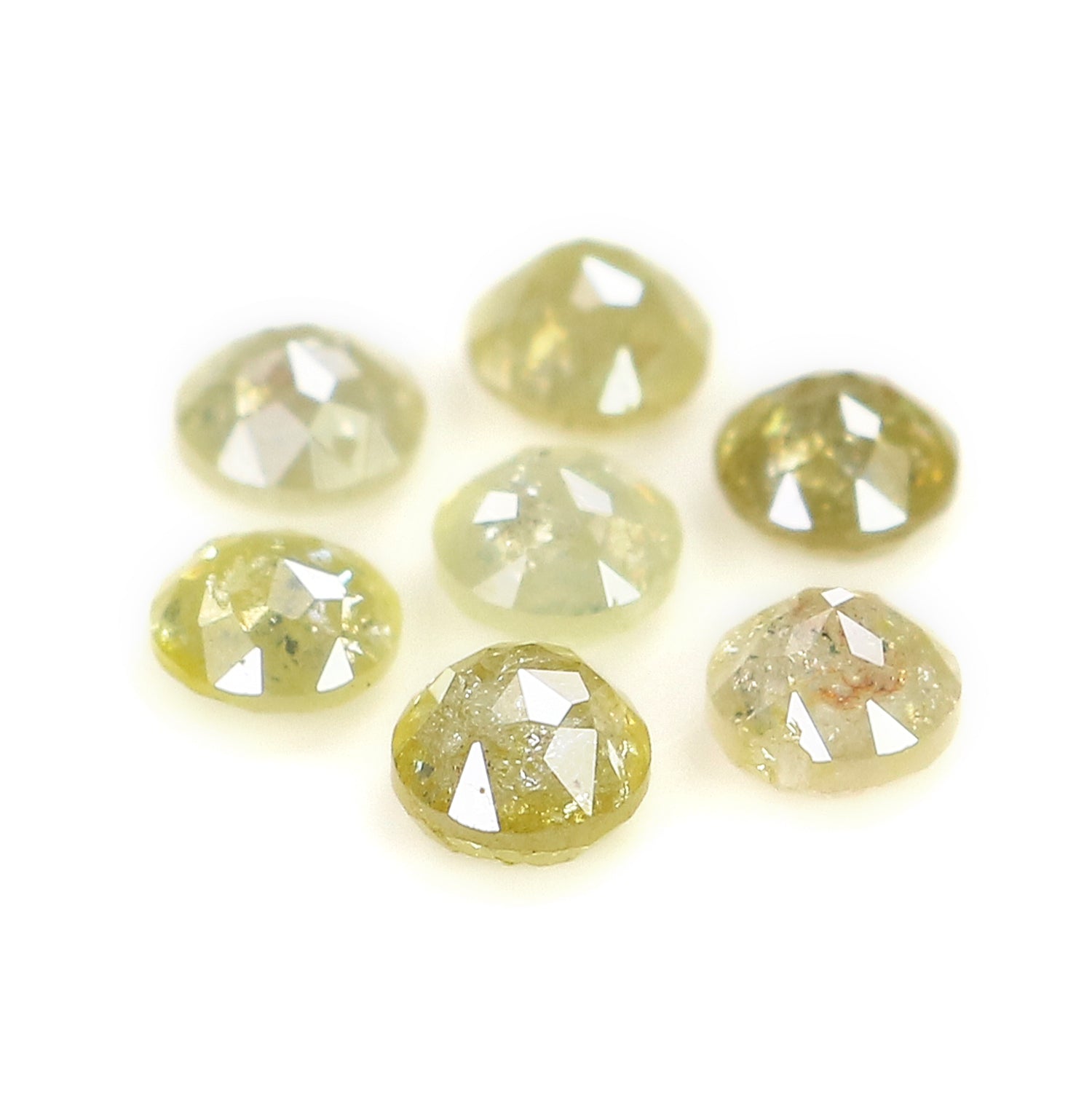 1.45 CT Natural Loose Rose Cut Diamond Yellow Color Round Shape Diamond 3.30 MM Natural Loose Yellow Color Round Rose Cut Diamond LQ1741