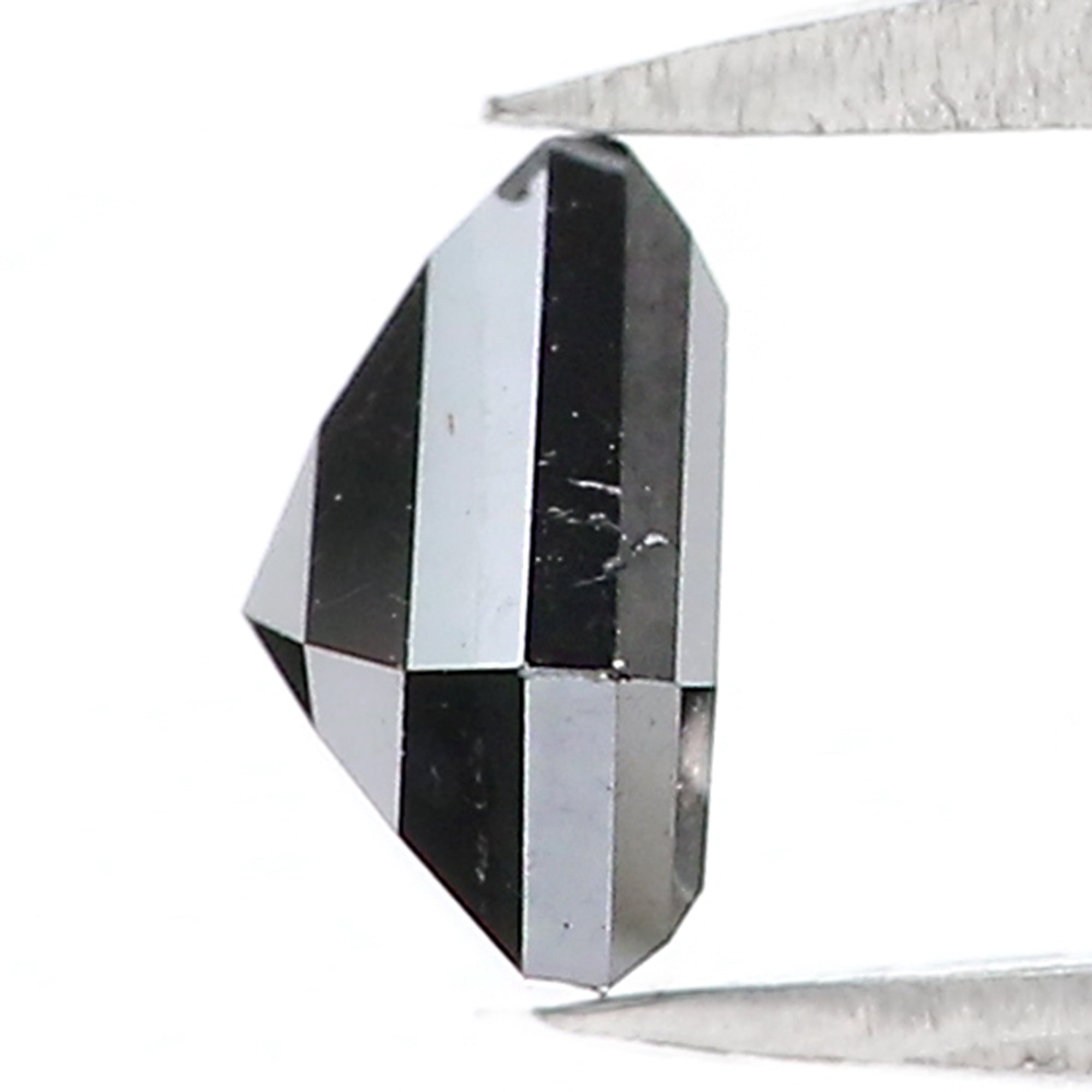 1.42 CT Natural Loose Shield Shape Diamond Black Color Shield Rose Cut Diamond 6.70 MM Natural Loose Shield Shape Black Color Diamond QL9803