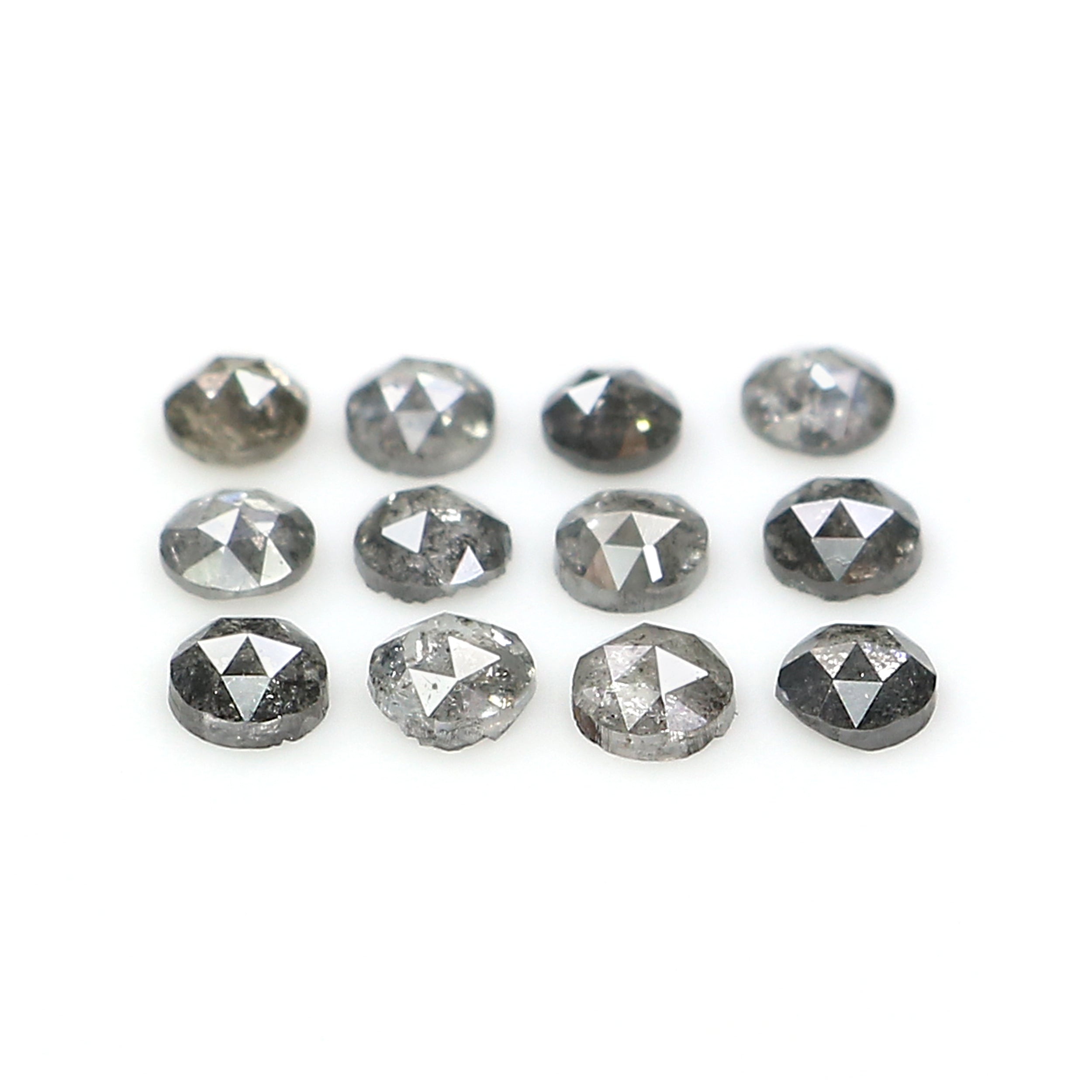 Natural Loose Round Cut Diamond, Salt And Pepper Round Diamond, Natural Loose Diamond, Round Rose Cut Diamond, 1.18 CT Round Shape KR2702