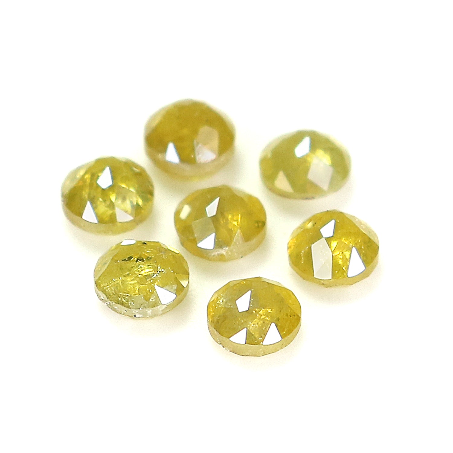 1.55 CT Natural Loose Round Rose Cut Diamond Yellow Color Round Shape Diamond 3.40 MM Natural Yellow Color Round Rose Cut Diamond LQ3275