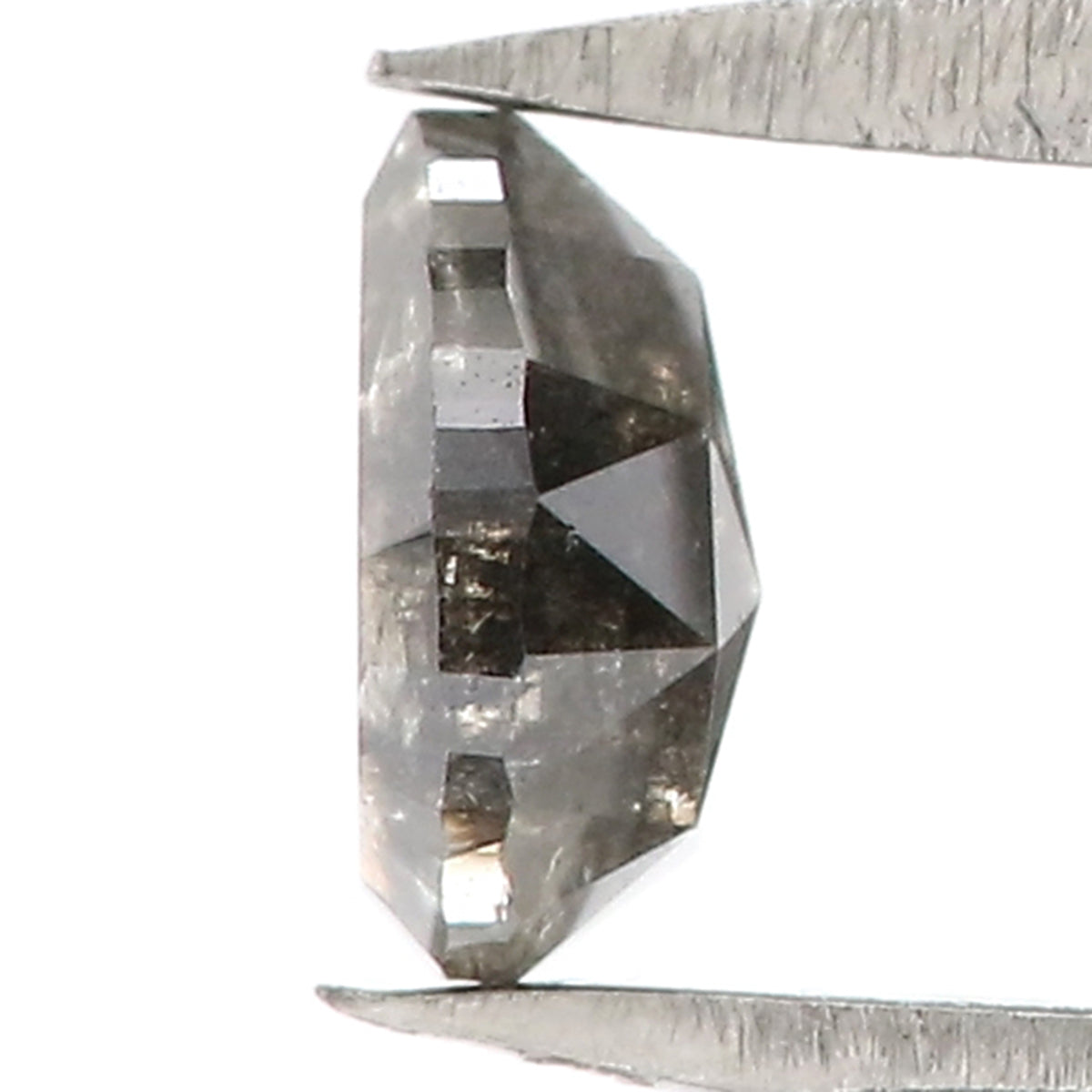 0.46 CT Natural Loose Pear Shape Diamond Salt And Pepper Pear Rose Cut Diamond 5.35 MM Natural Loose Pear Black Grey Color Diamond QL3126