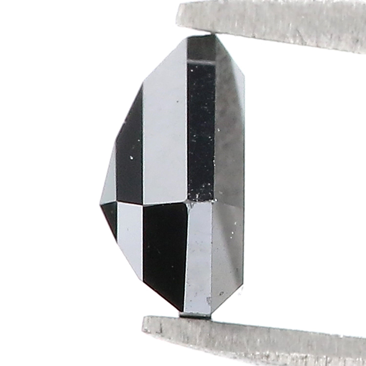 1.35 CT Natural Loose Shield Shape Diamond Black Color Shield Cut Diamond 6.50 MM Natural Black Color Diamond Shield Rose Cut Diamond LQ9840