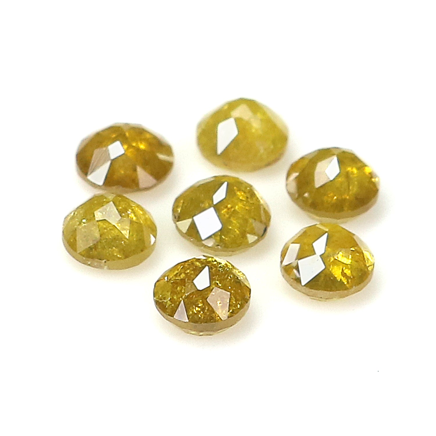 1.35 CT Natural Loose Round Rose Cut Diamond Yellow Color Round Shape Diamond 3.45 MM Natural Yellow Color Round Rose Cut Diamond LQ3273