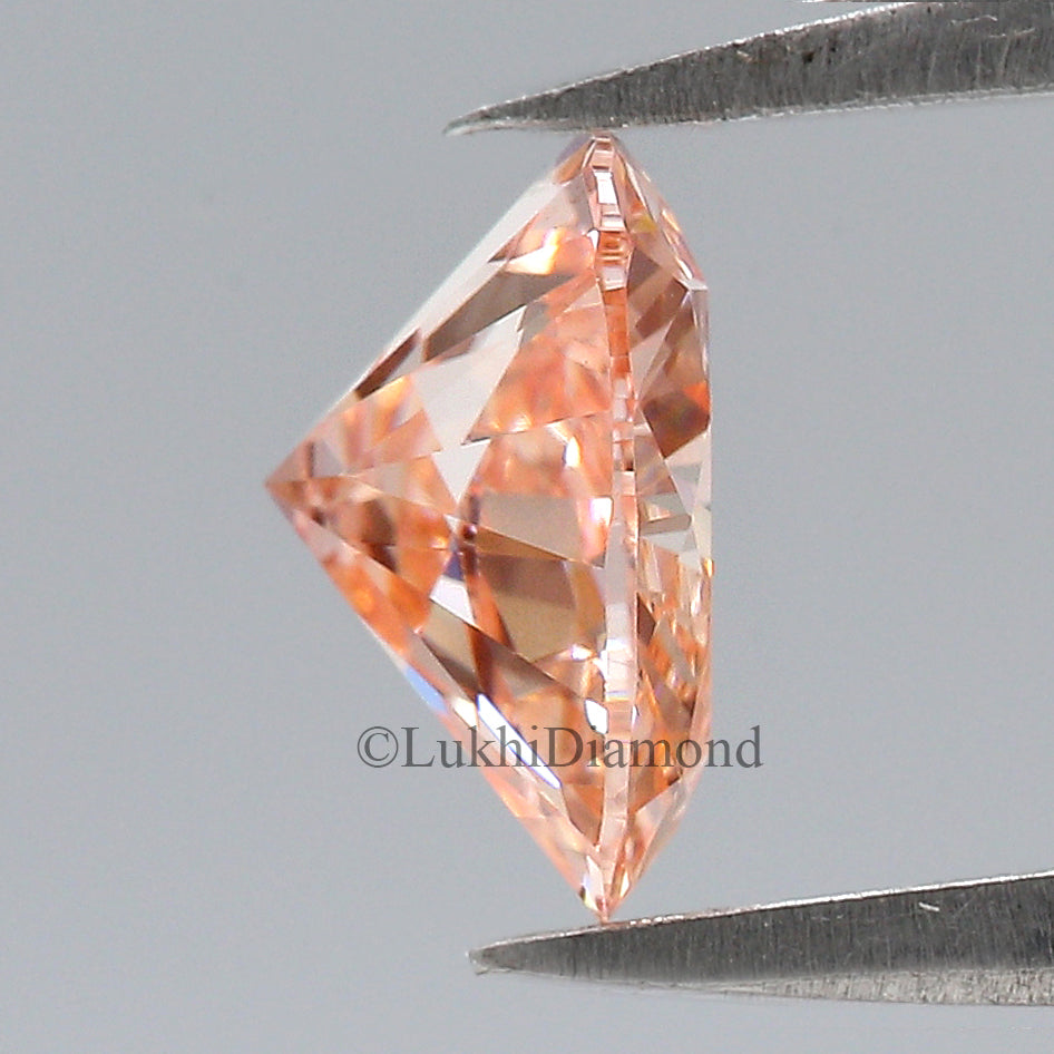 1.04 CT IGI Certified Heart Brilliant Cut Fancy Vivid Pink Color VS1 Clarity Diamond Lab Grown Diamond Lab Created Heart CVD Diamond L3202