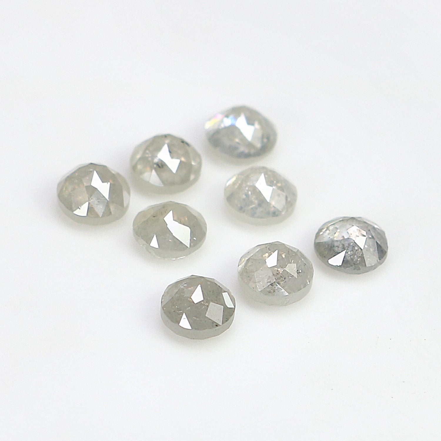 1.74 CT Natural Loose Round Rose Cut Diamond Grey Color Round Shape Diamond 3.40 MM Natural Loose Grey Color Round Rose Cut Diamond LQ3267