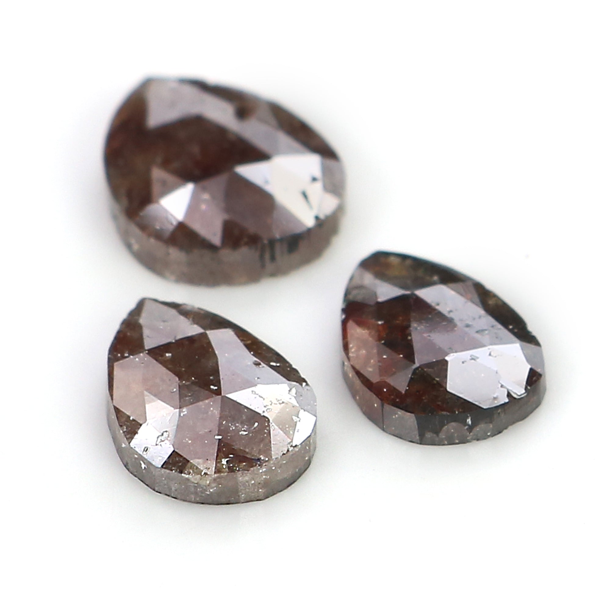 2.60 CT Natural Loose Pear Shape Diamond Brown Color Pear Cut Diamond 8.60 MM Natural Loose Brown Color Diamond Pear Rose Cut Diamond LQ3170