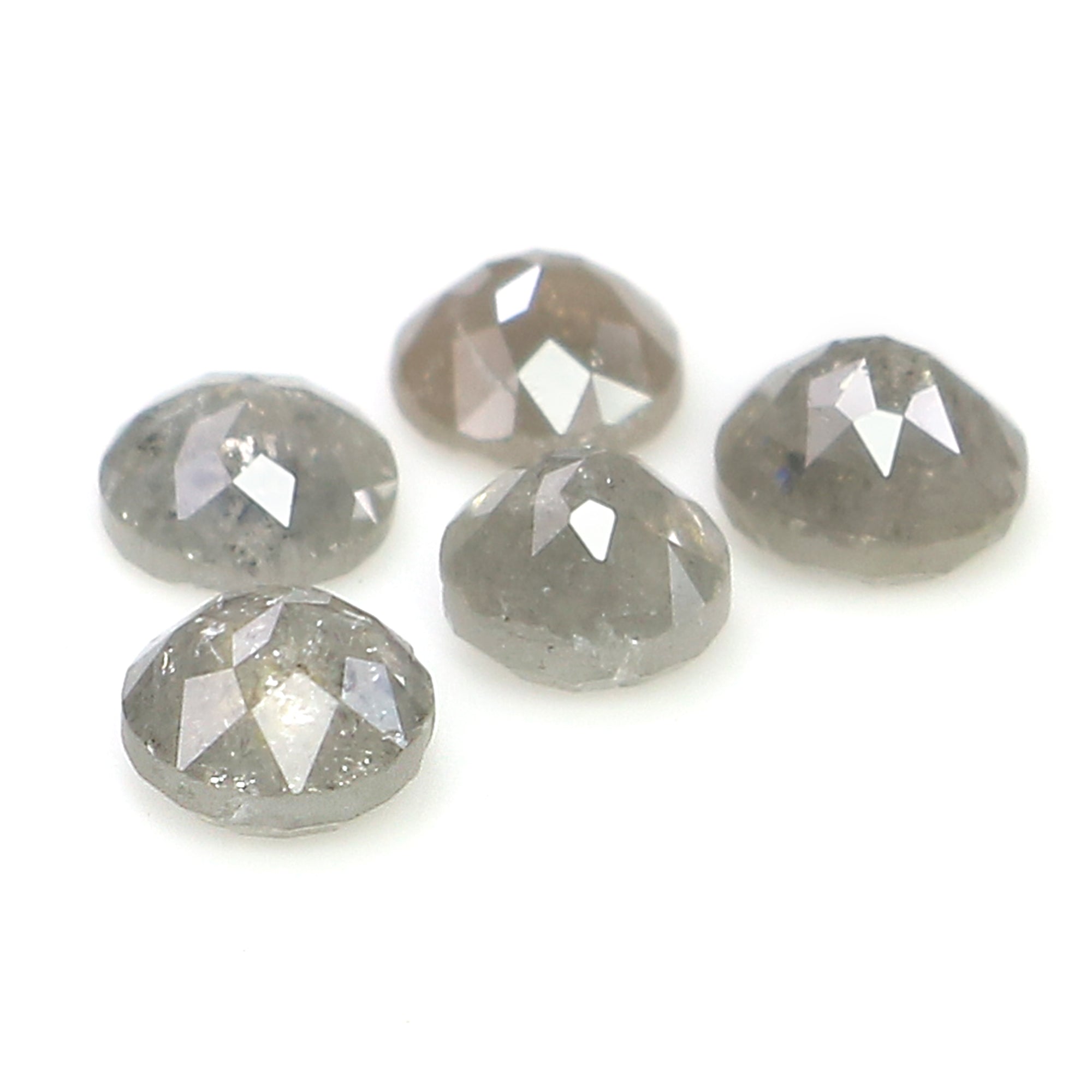 1.14 Ct Natural Loose Round Rose Cut Diamond Salt And Pepper Round Shape Diamond 3.45 MM Natural Grey Color Round Rose Cut Diamond LQ6088