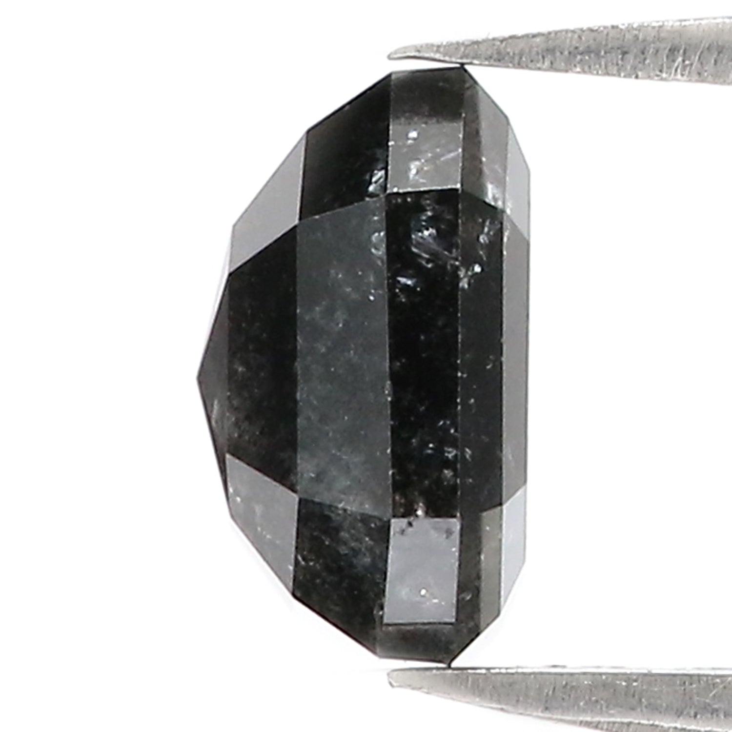 2.68 CT Natural Loose Radiant Shape Diamond Salt And Pepper Radiant Shape Diamond 8.00 MM Black Grey Color Radiant Rose Cut Diamond QL8258