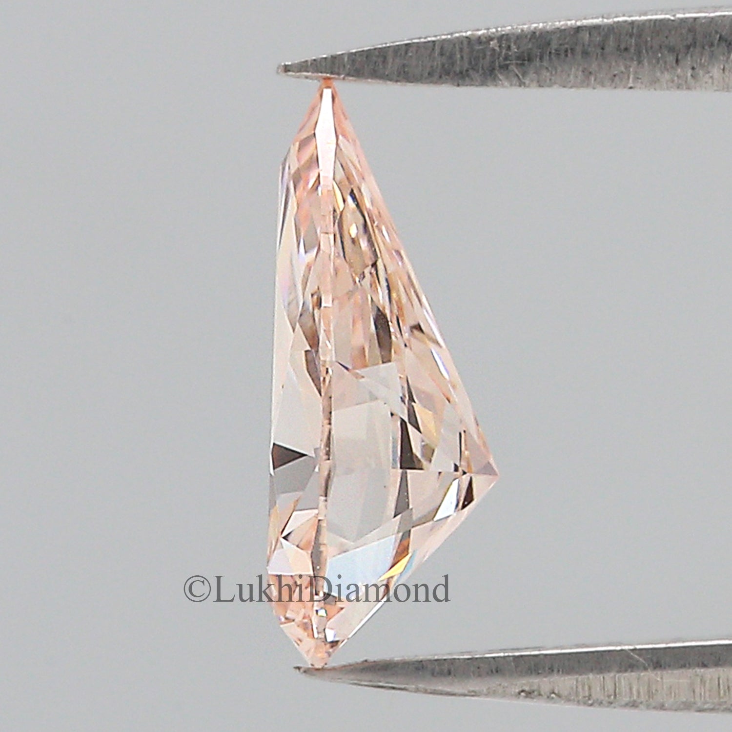 1.57 CT IGI Certified Pear Brilliant Cut Diamond Fancy Vivid Pink Color VS1 Clarity Lab Grown Diamond Lab Created Pear CVD Diamond L3203