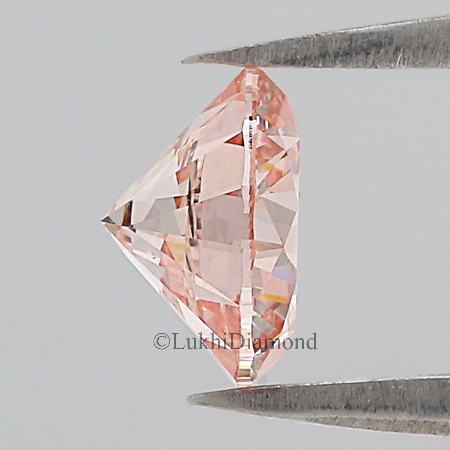 1.30 CT IGI Certified Round Brilliant Cut Fancy Intense Pink Color VS1 Clarity Diamond Lab Grown Diamond Lab Created Round CVD Diamond L3198