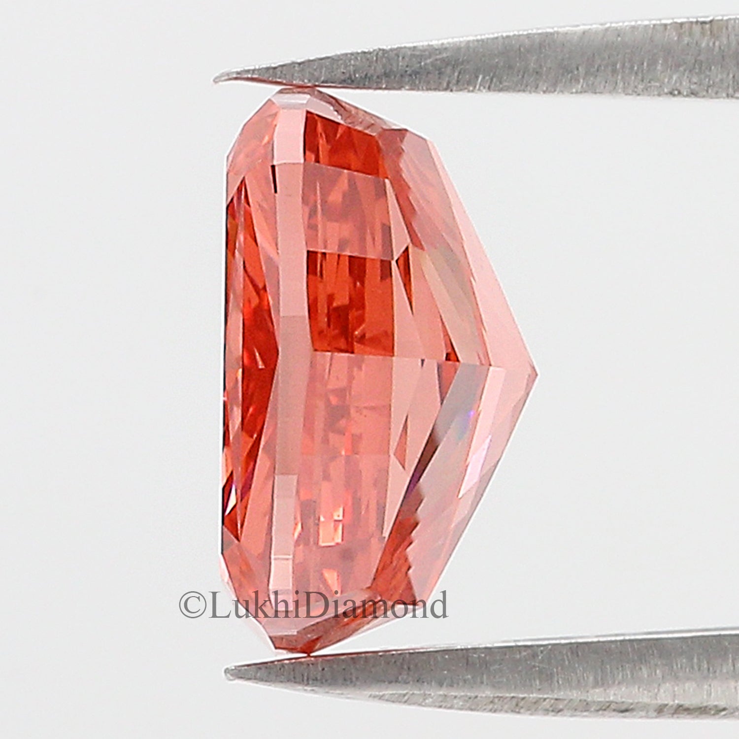 4.57 CT IGI Certified Cushion Modified Brilliant Cut Fancy Vivid Red Color VS1 Clarity Diamond Lab Grown CVD Lab Created Diamond L3197