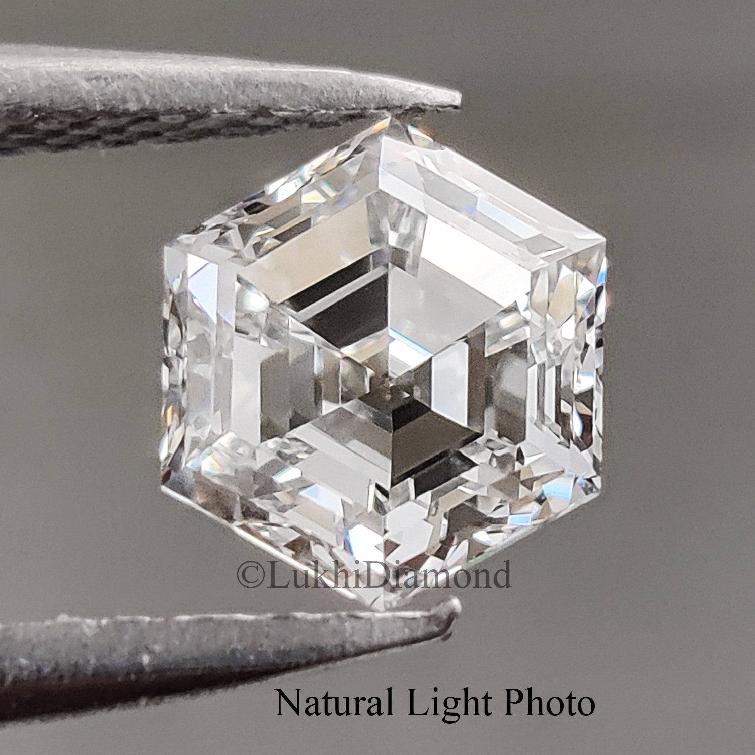 1.00 CT IGI Certified Hexagonal Step Cut Diamond White - E Color VS1 Clarity Lab Grown Diamond Lab Created Diamond Hexagon CVD Diamond Q192