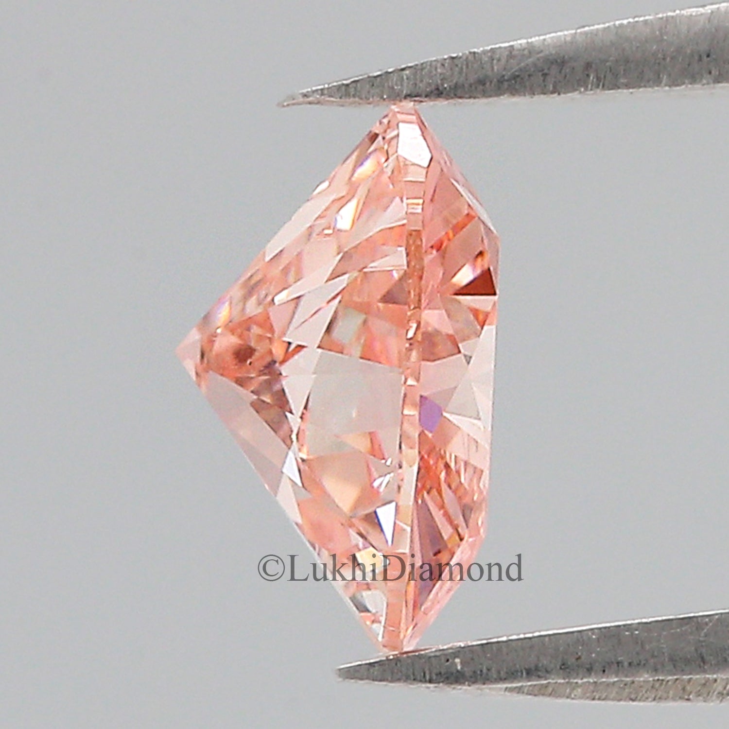 2.01 CT IGI Certified Heart Brilliant Cut Fancy Vivid Pink Color SI1 Clarity Diamond Lab Grown Diamond Lab Created Heart CVD Diamond L3204