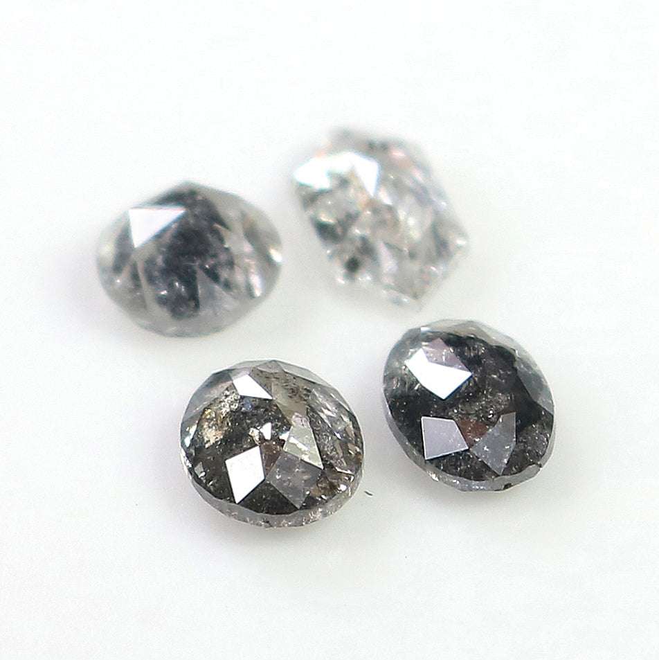 1.04 CT Natural Loose Mix Shape Diamond Salt And Pepper Mix Shape Diamond 5.60 MM Natural Black Gray Color Mix Shape Rose Cut Diamond LQ3264