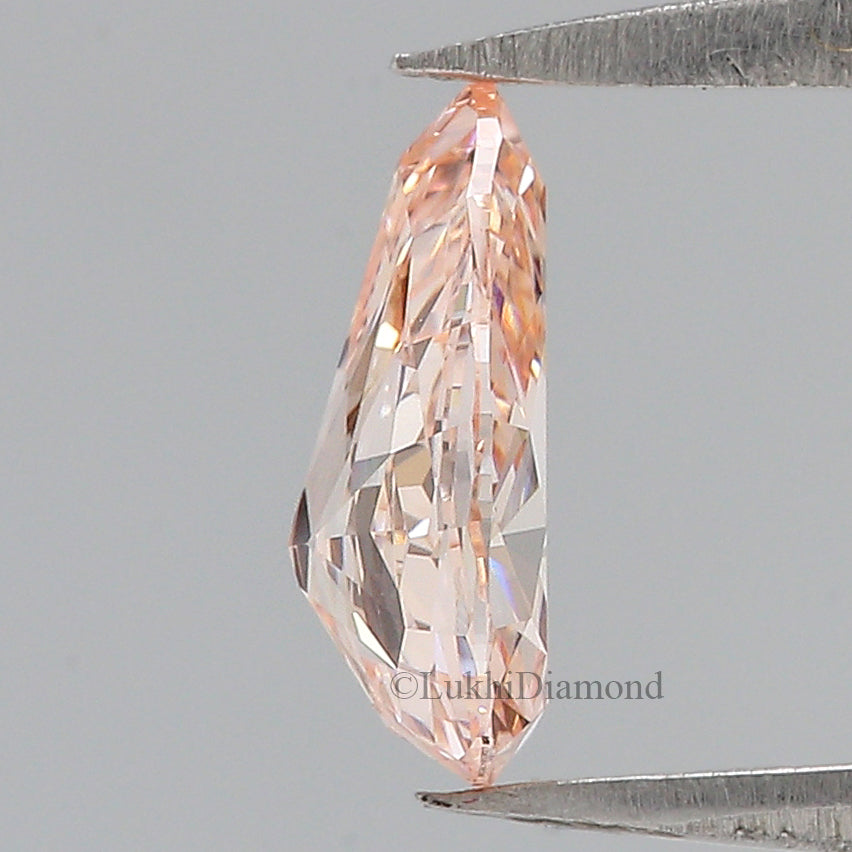 1.02 CT IGI Certified Pear Brilliant Cut Diamond Fancy Intense Pink Color VS1 Clarity Lab Grown Diamond Lab Created Pear CVD Diamond L3200