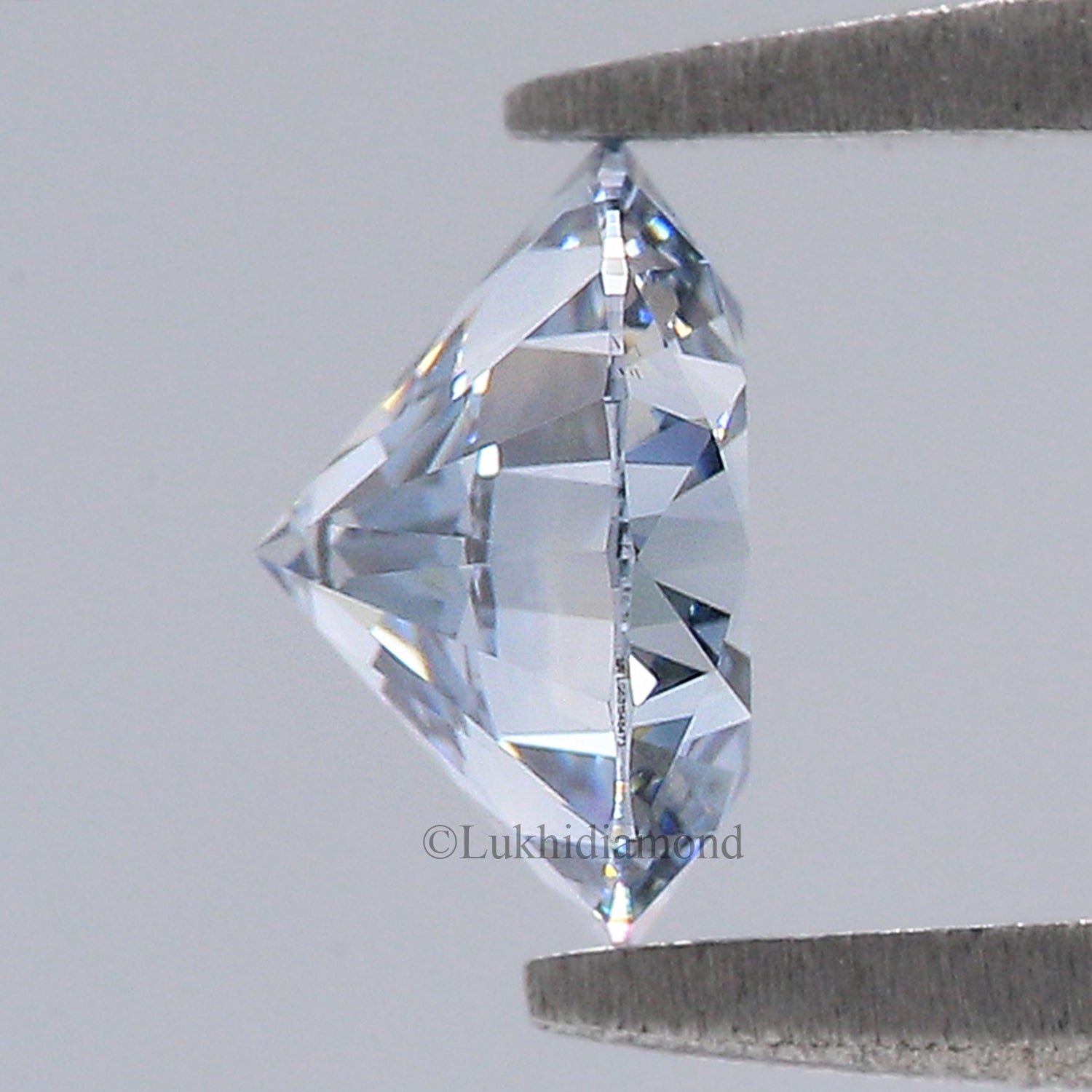 0.90 CT IGI Certified Round Brilliant Cut Fancy Blue Color VS1 Clarity Diamond Lab Grown Diamond Lab Created Round Diamond CVD Diamond L3283