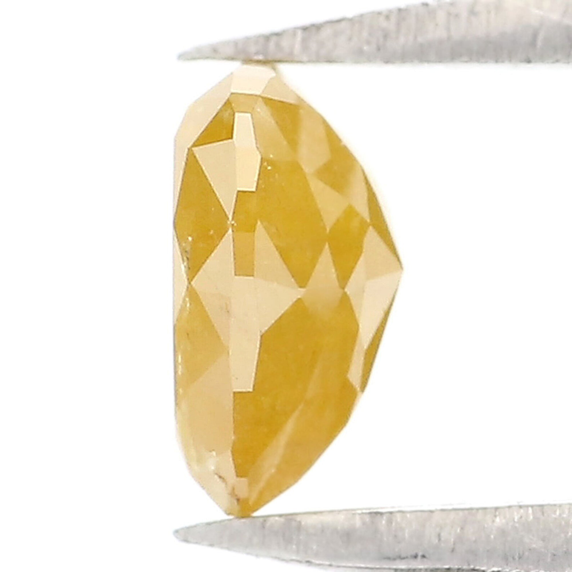 0.59 CT Natural Loose Heart Shape Diamond Yellow Color Heart Shape Diamond 5.45 MM Natural Loose Yellow Color Heart Rose Cut Diamond QK2510