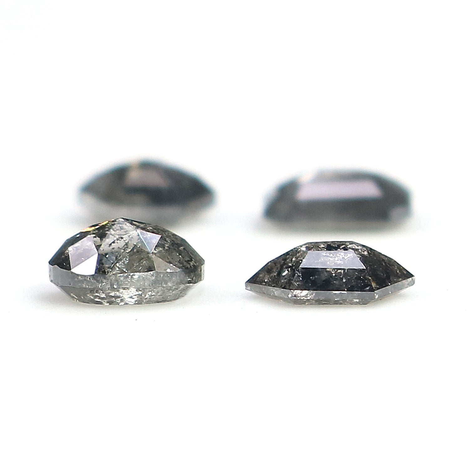 1.31 CT Natural Loose Mix Shape Diamond Black Grey Color Mix Shape Diamond 5.20 MM Natural Salt And Pepper Mix Shape Rose Cut Diamond LQ3263