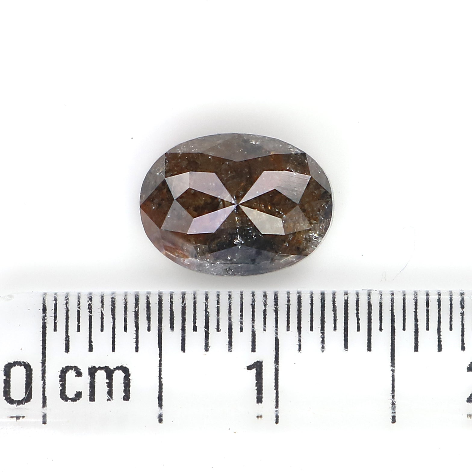 1.59 Ct Natural Loose Diamond, Oval Diamond, Black Diamond,Brown Diamond, Antique Diamond, Rustic Diamond, Real Diamond KDL325