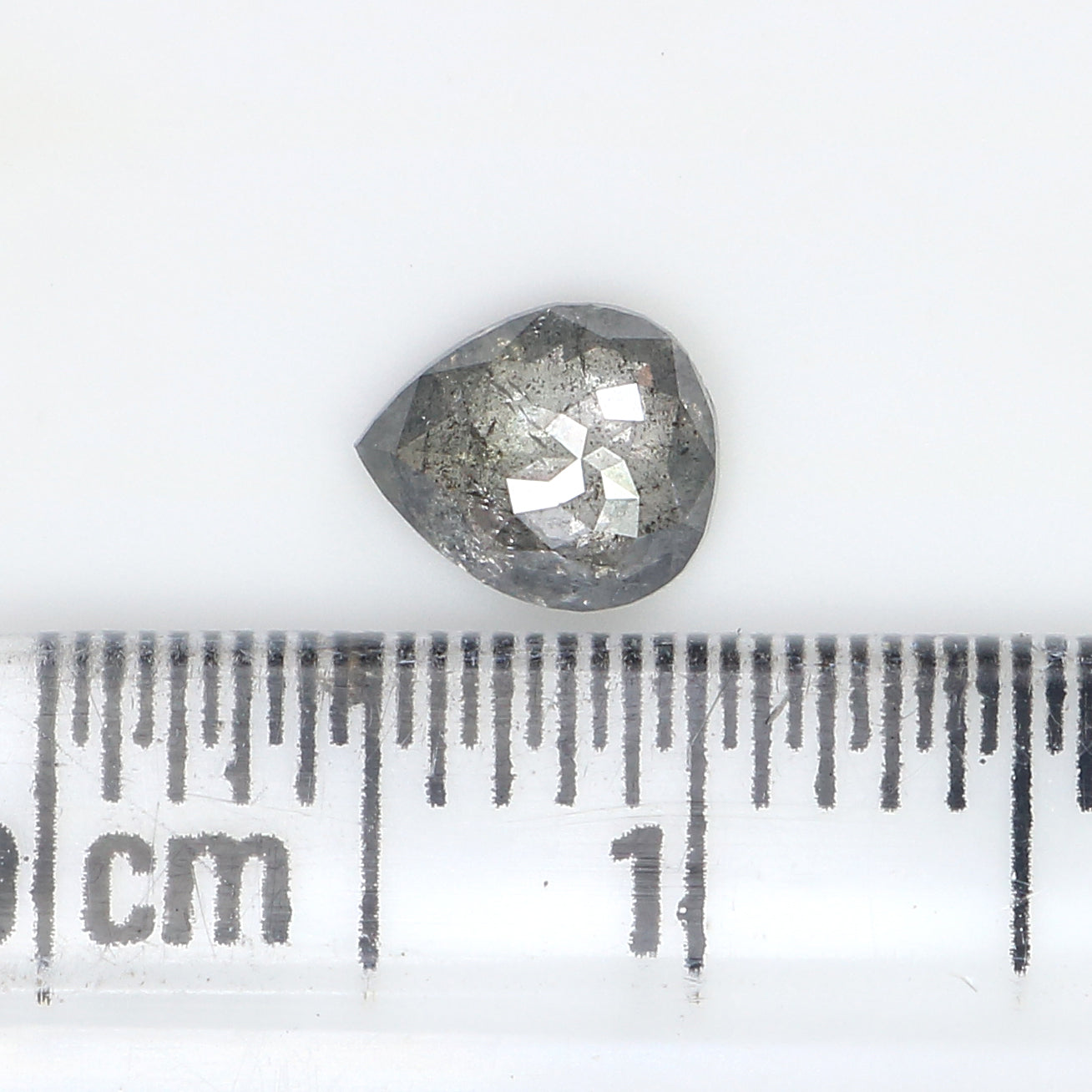 0.47 Ct Natural Loose Pear Shape Diamond Salt And Pepper Pear Cut Diamond 5.65 MM Natural Loose Diamond Pear Shape Rose Cut Diamond QL3135