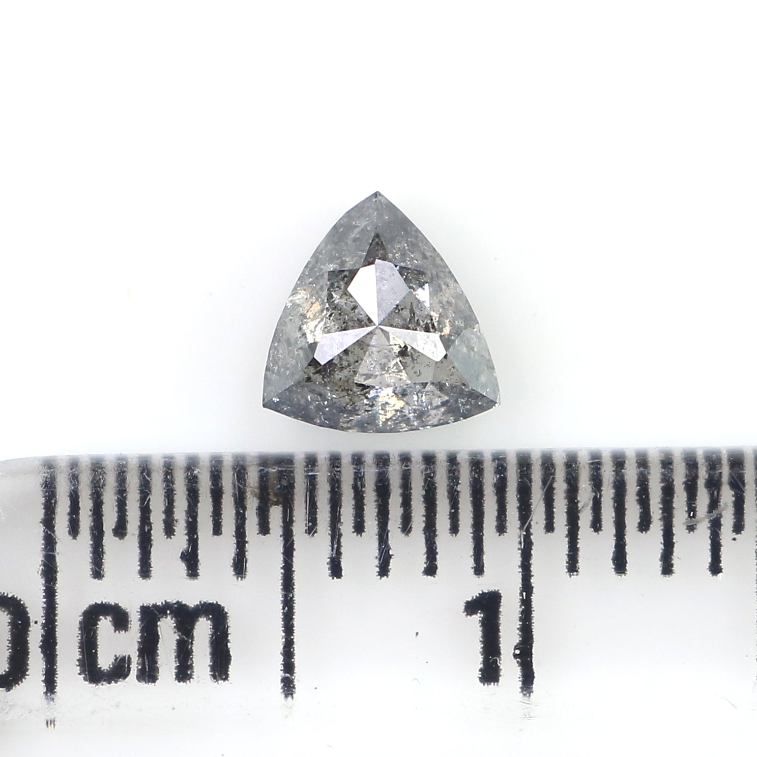 0.49 CT Natural Loose Triangle Shape Diamond Salt And Pepper Triangle Cut Diamond 5.10 MM Black Grey Triangle Shape Rose Cut Diamond QL3138