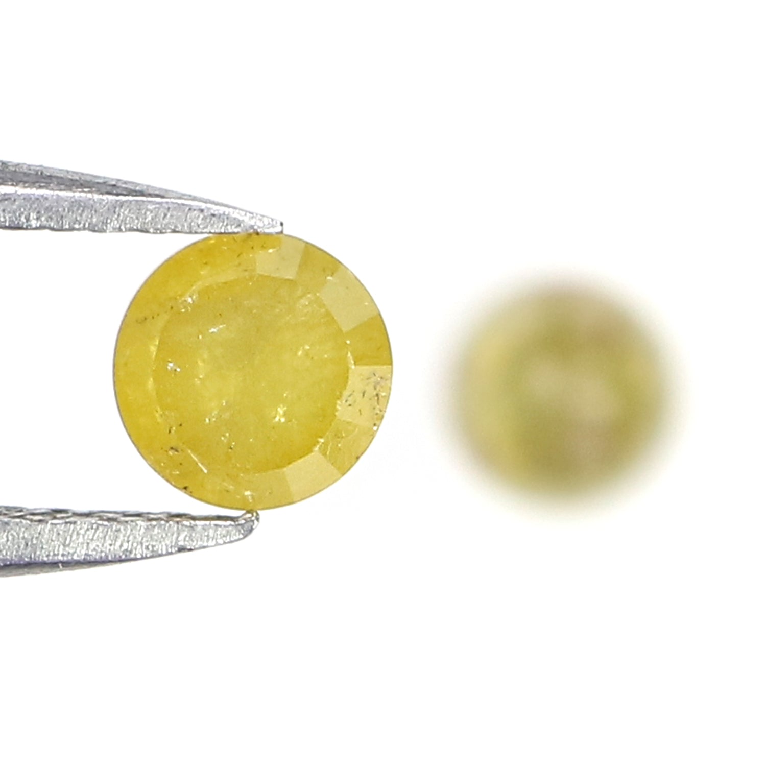 1.10 CT Natural Loose Round Rose Cut Pair Diamond Yellow Color Round Shape Diamond 4.50 MM Natural Yellow Round Rose Cut Diamond LQ6527