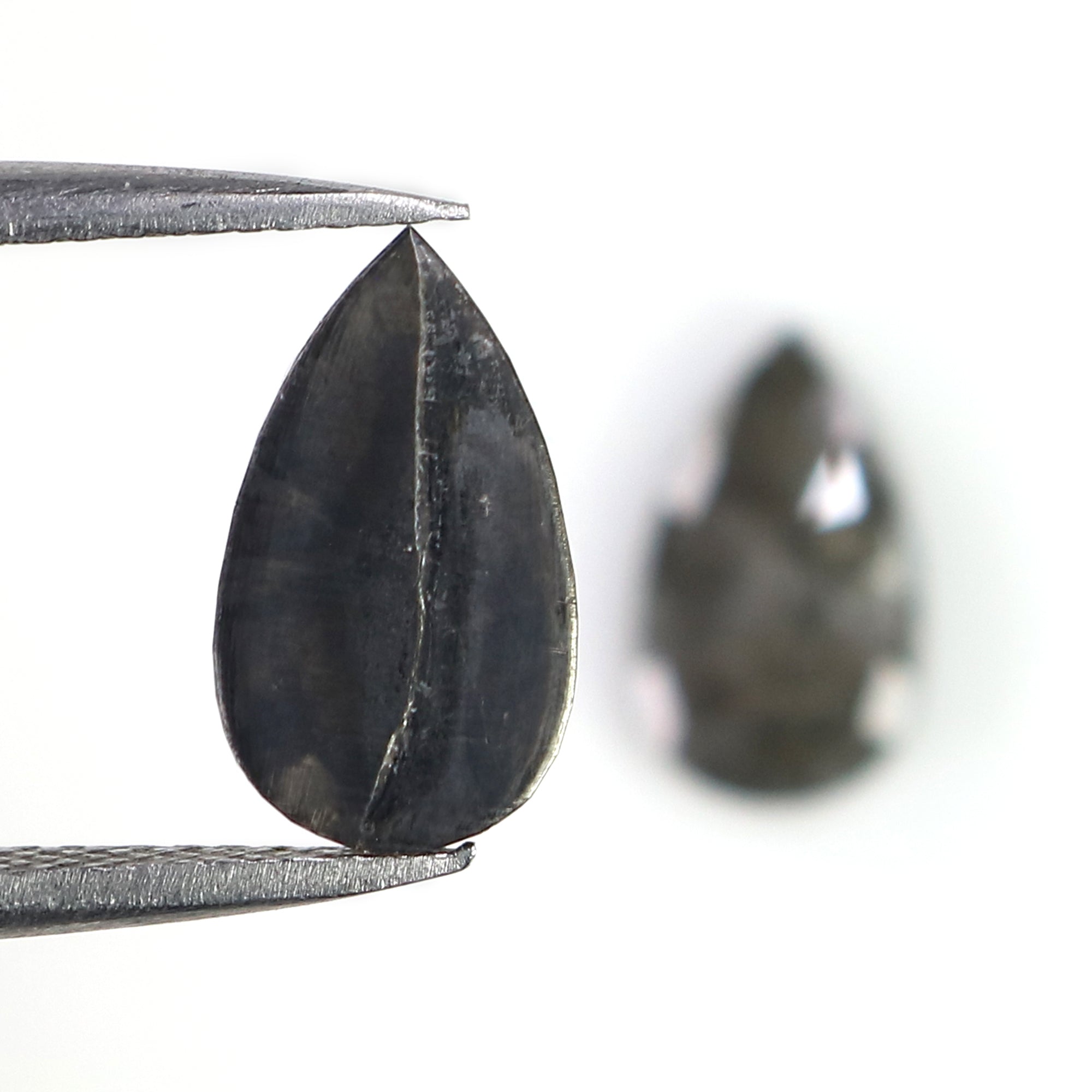 2.30 CT Natural Loose Pear Shape Pair Diamond Black Color Diamond 10.85 MM Natural Diamond Pear Cut Diamond Pear Grey Color Diamond LQ3168