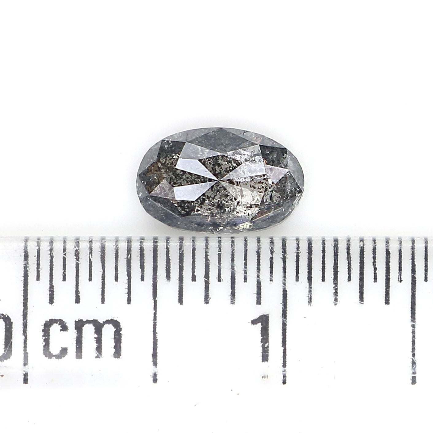 0.56 Ct Natural Loose Oval Shape Diamond Black Grey Color Oval Cut Diamond 6.50 MM Natural Loose Salt and Pepper Oval Shape Diamond QL074