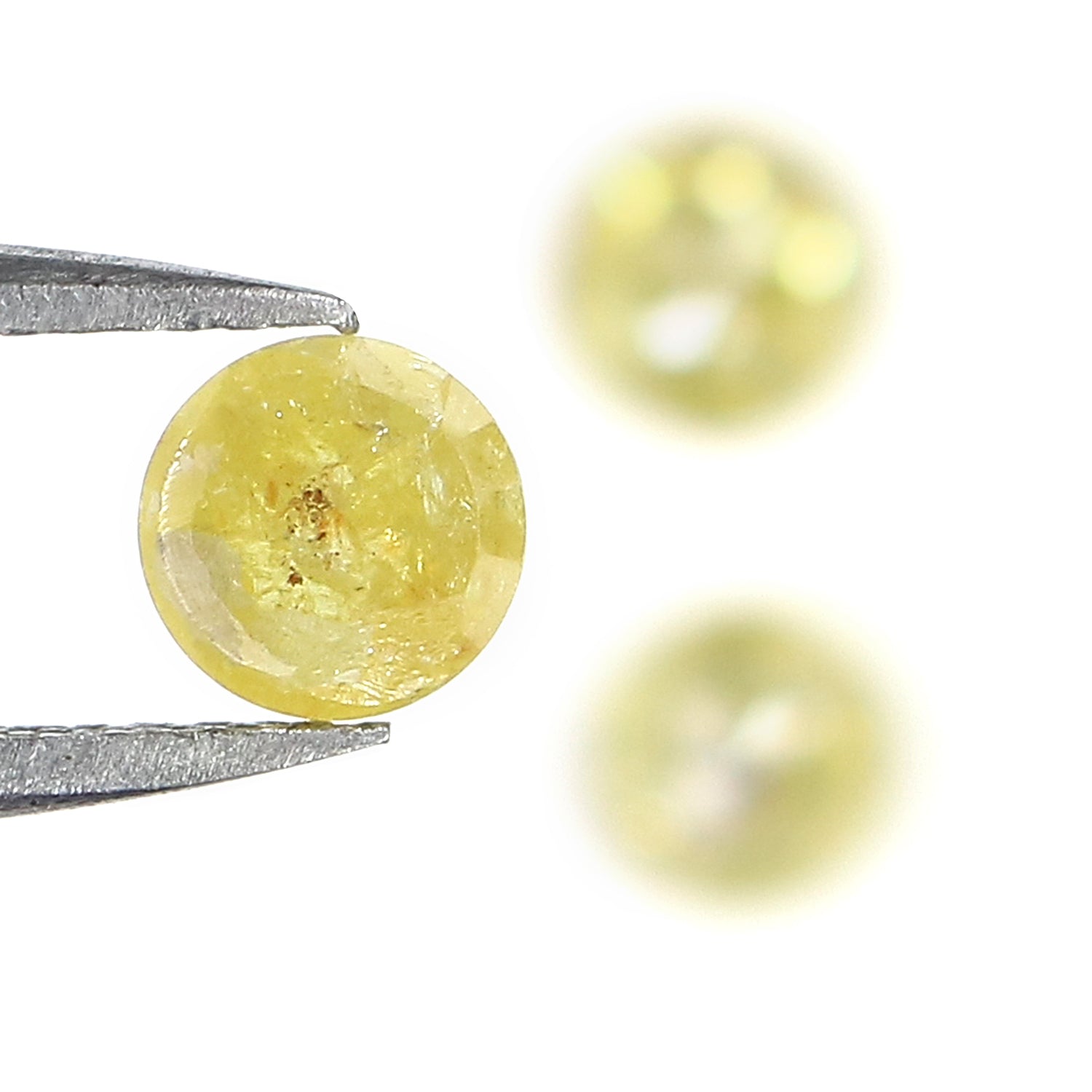 1.61 CT Natural Loose Round Rose Cut Diamond Yellow Color Round Shape Diamond 4.30 MM Natural Yellow Color Round Rose Cut Diamond LQ1882