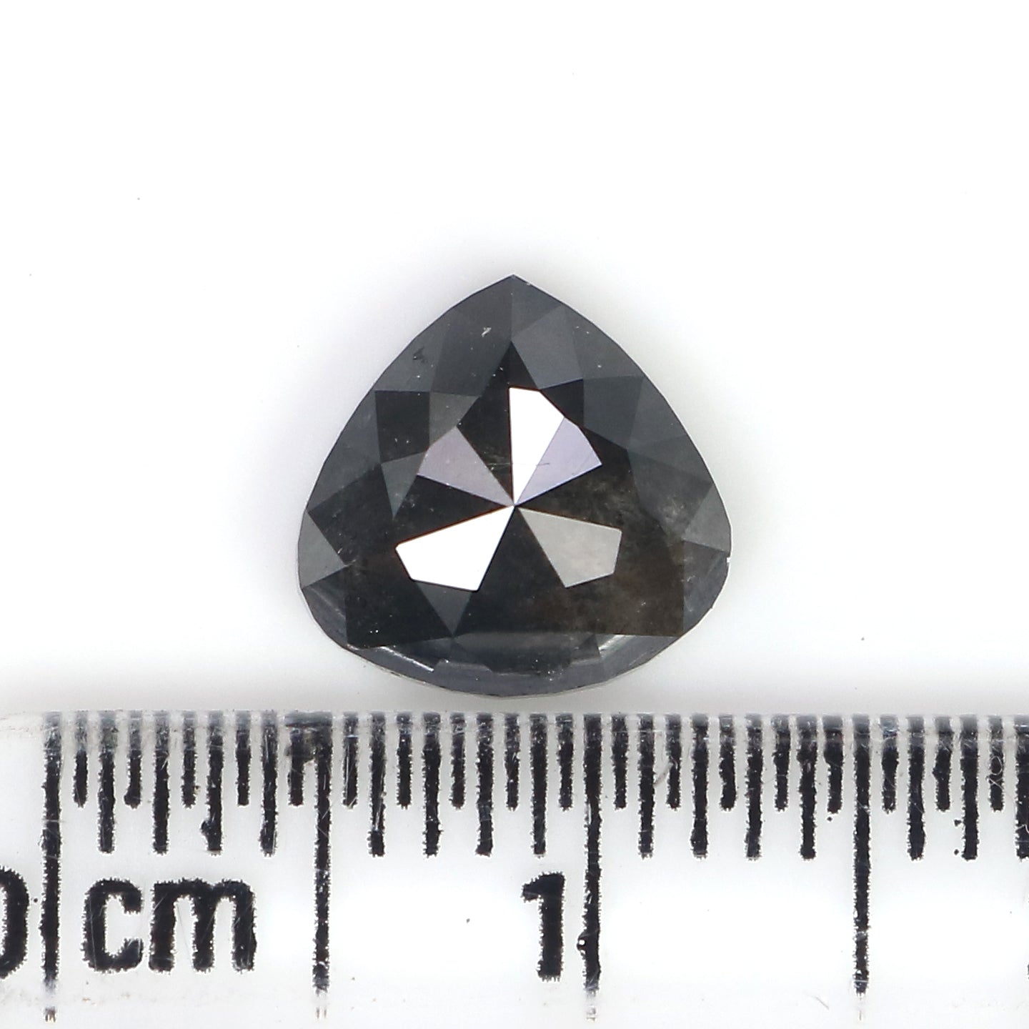 1.70 Ct Natural Loose Heart Shape Diamond Salt And Pepper Heart Cut Diamond 7.90 MM Natural Black Grey Diamond Heart Rose Cut Diamond QL3096