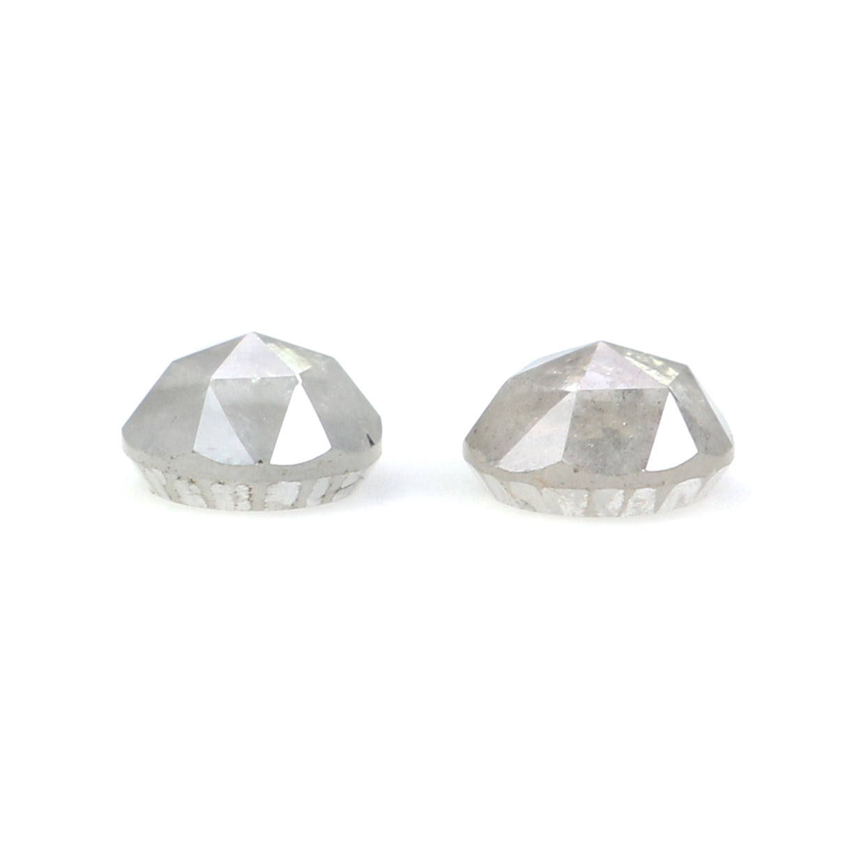 0.75 CT Natural Loose Round Shape Pair Diamond Grey Color Round Cut Diamond 4.30 MM Natural Loose Grey Color Round Rose Cut Diamond KQ2657