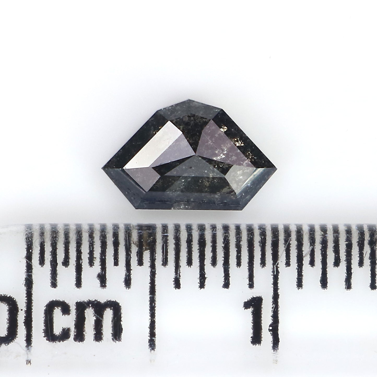 0.55 Ct Natural Loose Shield Shape Diamond Salt And Pepper Shield Cut Diamond 4.50 MM Natural Loose Black Gray Color Shield Diamond QL3128