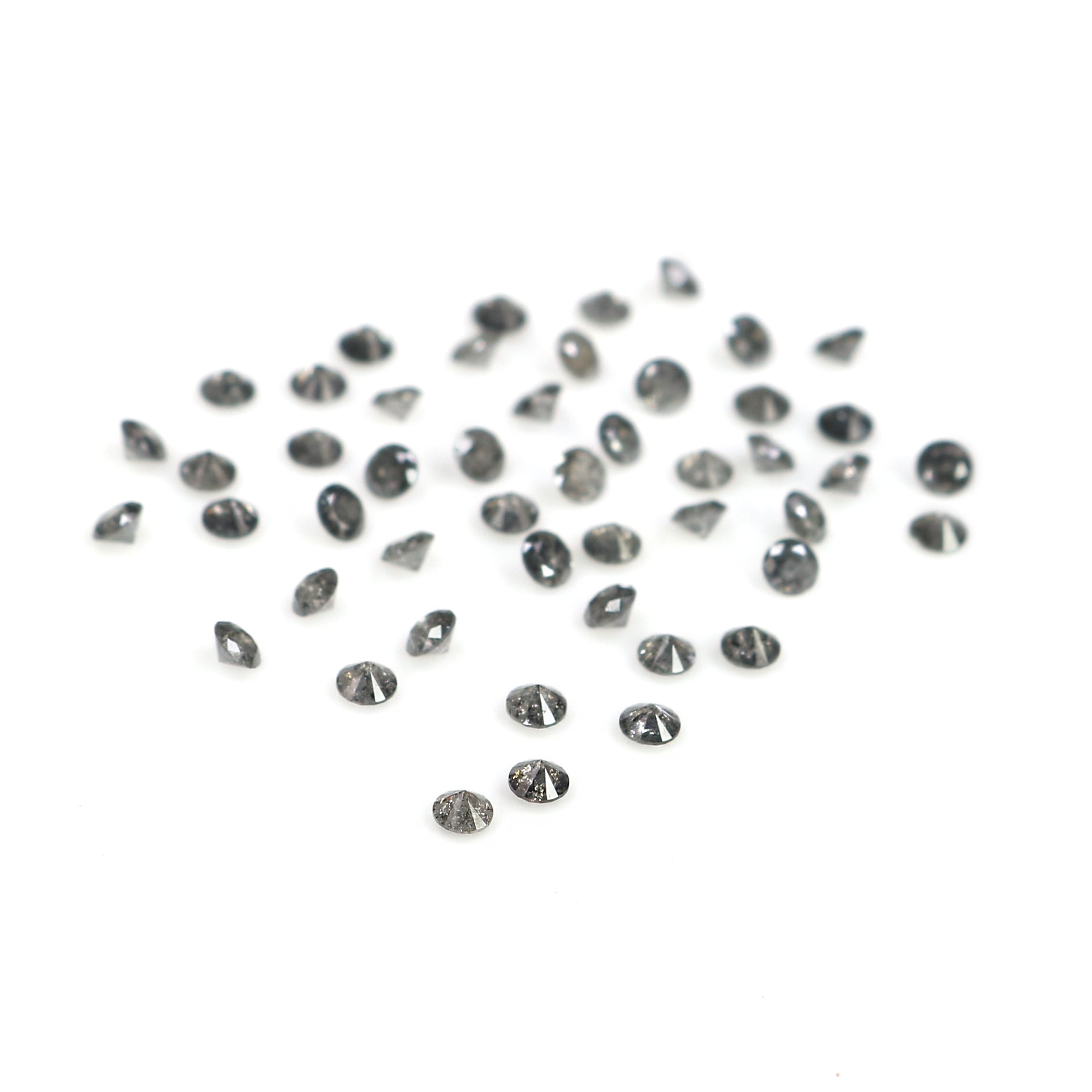 1.36 CT Natural Loose Round Shape Diamond Salt And Pepper Round Cut Diamond 1.80 MM Natural Loose Diamond Round Brilliant Cut Diamond LQ097