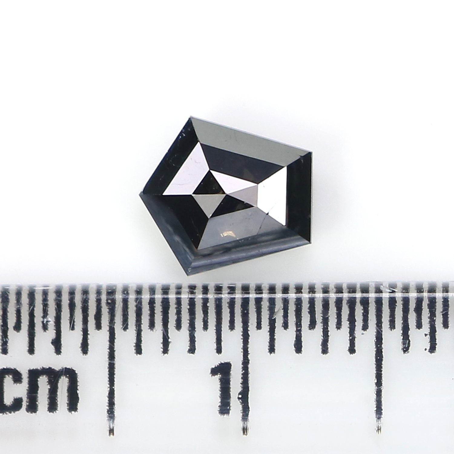 Natural Loose Pentagon Diamond, Black Color Pentagon Diamond, Natural Loose Diamond, Pentagon Rose Cut Diamond, 0.79 CT Pentagon Shape L9788