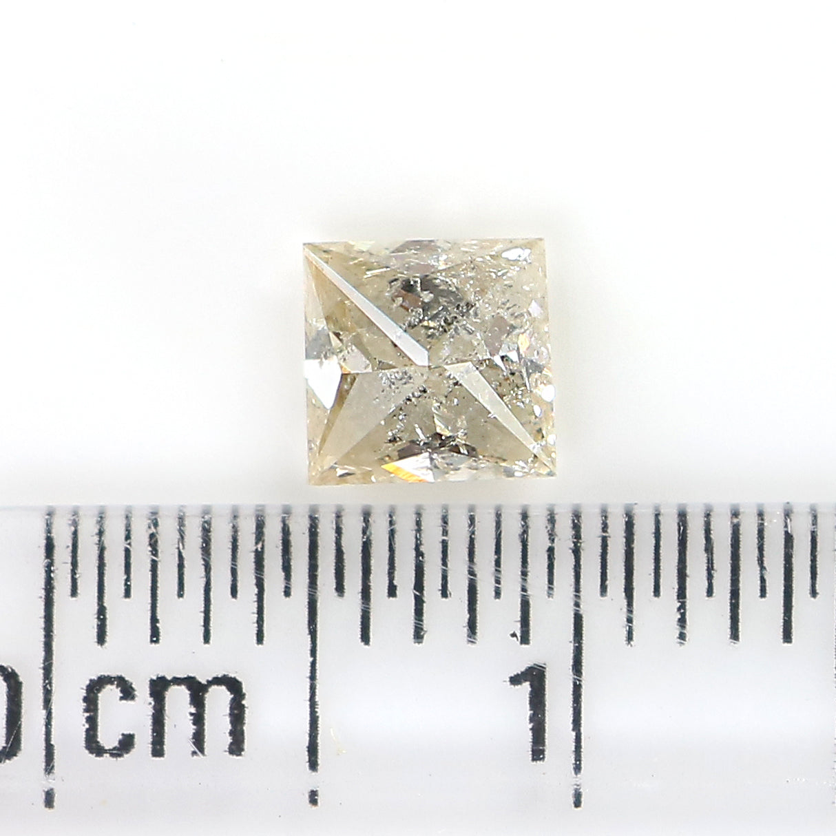 0.64 Ct Natural Loose Princess Shape Diamond Grey Color Princess Diamond 4.70 MM Natural Grey Diamond Princess Brilliant Cut Diamond QL9688